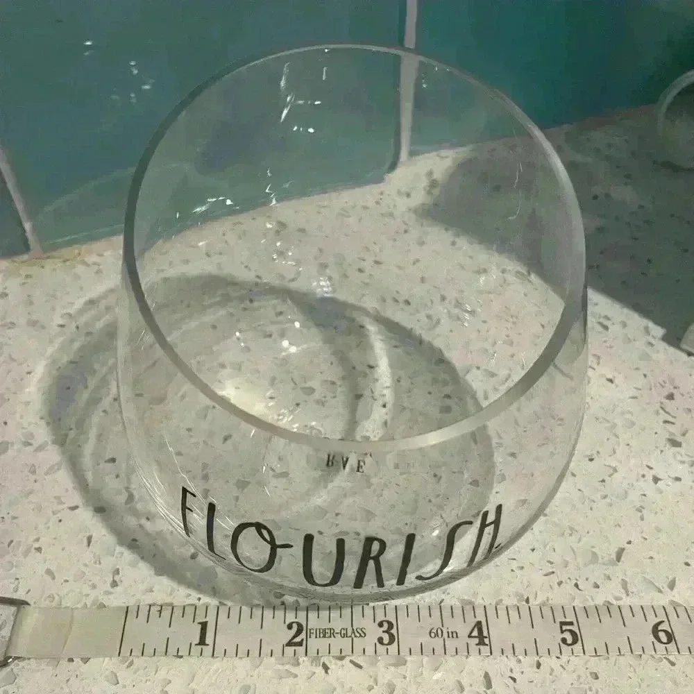 Rae Dunn  - FLOURISH Flower Glass Plant Terrarium Vase Bowl